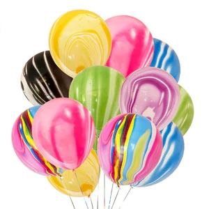 12 Inch Marble Latex Balloons Cloudy Agate Latex Balloons for Birthday Wedding Party Decoration Suppliers