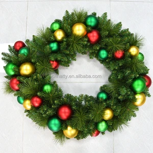 Handmade Christmas PE Pine Cone Garland Wreath Eco-Friendly Indoor Natural Color Decoration Pendant Home Door Shopping Mall