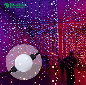SHIJI Colorful Christmas Decoration 360 RGB IP67 Landscape Led Pixel String Light DC12V 24V Programmable DMX512 Pixel Ball Light