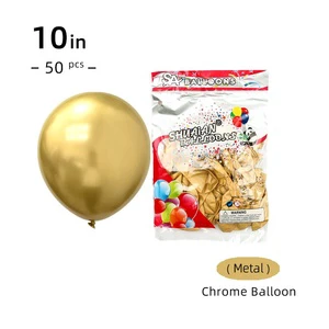 5 10 12 18 36 Inch Gold Chrome Metallic Balloons for Mother's Day Graduation Christmas