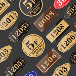 Custom Acrylic Door Number Sign, Personalized House Number Plaque, Hotel Room Number Plate, Office Floor Number Sign