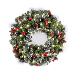 Outdoor&Indoor Christmas Decoration Wholesale Pine Needle Xmas Garland Green Christmas Wreath for Front Door
