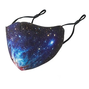 Breathable Custom Fashion Black Washable Polyester Unisex Outdoor Cloth Face Mask