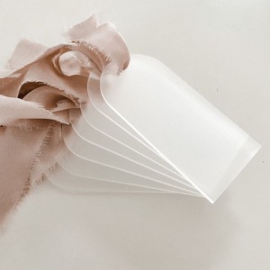 90mm 5 Colors Hanging Acrylic Tag Reserved Signs with Ribbon for Wedding Important Events and Bookmark