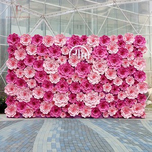 High Quality Wholesale Artificial Giant Paper Flower Wall Wedding and Graduation Decoration for Party Wall Backdrop