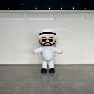 Inflatable Saudi Arabia Adult Mascot Costume Arabic Muslim Party Mascot Costume Oman Arab Man Mascot Costume Cartoon Character