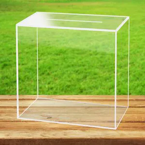 Transparent Acrylic Square Wedding Card Box Large DIY Cutting For Weddings Birthdays Parties & Event Decorations