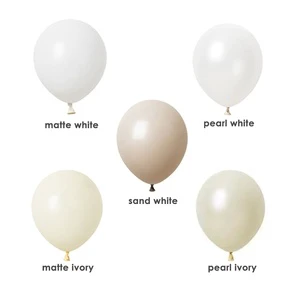 Happy Birthday Wedding Party Round Helium 5 10 Inches 12 Inch Large Big 18 36 In Ballon Latex Rubber Matte Pearl White Balloons
