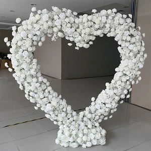 Customize Heart Flower Wedding Arch Backdrop Decorations Artificial Flower Arch Gate for Wedding Decoration Outdoor
