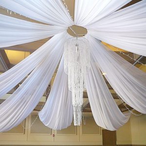 Wedding Decoration Wedding Ceiling Drapes 5ftx10ft Chiffon Arch Draping Fabric Sheer Curtains For Party Wedding Stage Backdrop
