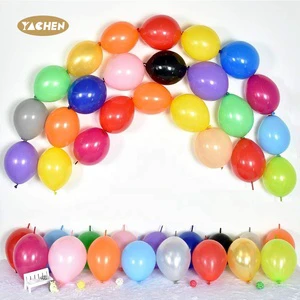 YACHEN EN71-12 Wholesale 10inch 2.5g Colorful Long Tails Quick Linking Latex Balloons for Birthday Wedding Party Decorations