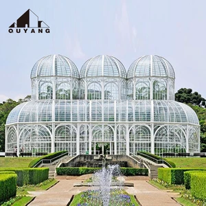Large Outdoor Chateaus Party Banquet Metal House Wrought Iron Gazebo Elegant Greenhouses Orangeries Luxury Wedding Sunroom