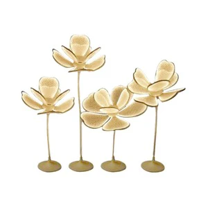 Wholesale AC/Solar LED Wedding Decoration Light Peony Design Four-Piece Set for Venue Stage Customizable Size Color Eco-Friendly