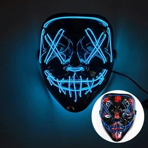 Halloween Light up Face Party Mask Great Festival Cosplay Costume Supplies Party Mask Promotion Led Halloween Masks