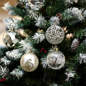 OEM Custom Size Xmas Decoration Ornament Bauble Christmas Hanging Decoration Shatterproof Christmas Champagne Ball Set For Decor