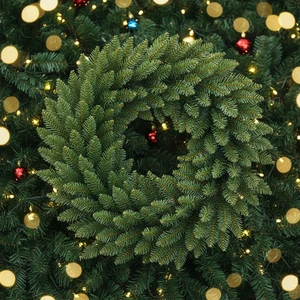 Cross Border New Christmas Wreath Garland, Door Hanging Wreath Mall Hotel Decoration for Christmas Scene Layout