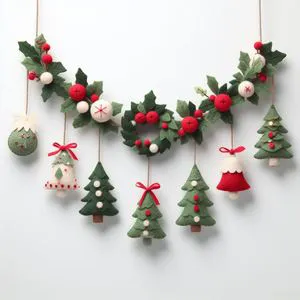 Festive Handmade New Zealand Wool Felt Christmas Garland Customizable Size Color Logo Packaging Holiday Parties Best Himalaya