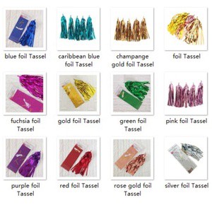 Christmas Birthday Wedding Party Decoration Strips Tissue Hanging Banner Decor Colorful Golden Paper And Foil Tassel For Balloon