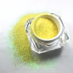 Wholesale Price Yellow Glitter Powder Rainbow Series for Nail Art Stationary Plastic Decoration