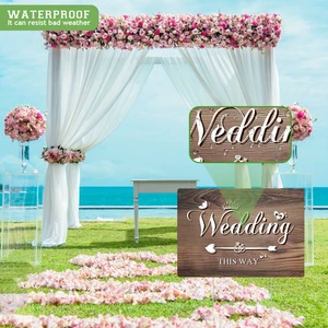 New Country Style Wooden Courtyard Wedding Sign with Directional Arrow Cross-Border Outdoor Wedding Signs