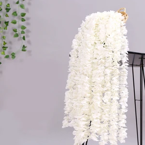 Artificial Wisteria Wedding Ceiling String Decoration Elegant Artificial Flower Event Decor Wedding Chandelier Party Decorations