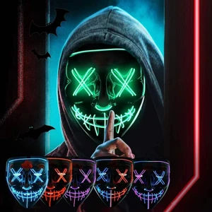 Halloween Scary Light-Up Mask for Party Festivals