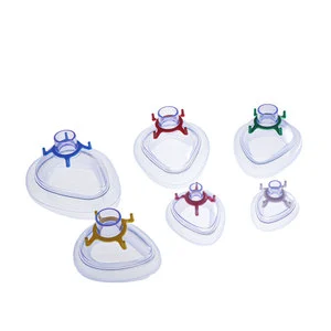 Disposable Electric PVC Anesthesia Face Mask With Inflation Valve Ozone Disinfecting Convenient For Breathing