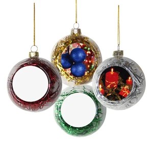 Best Seller Sublimation Blanks Christmas Ball Tree Ornaments for Xmas Holiday Wedding Party Decoration