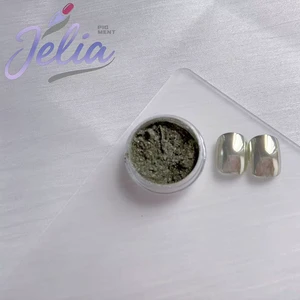 Manicure Nail Glitter Dust for Nail Art Decorations Blue Silver Metallic Effect Mirror Chrome Powder