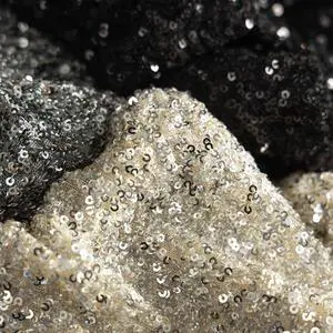 2024 Senegal Weddings Party Woven Plain Sparkle Tulle Glitter Stretch Embroidered Silver Sequin Lace Fabric Ladies Ceremonial