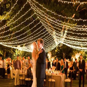 Outdoor Warm White Large Led String Lights for Canopy Lighting Wedding Decorations