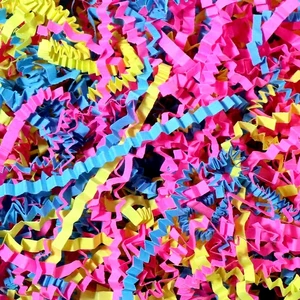Biodegradable Recyclable Colorful 100g Raffia Crinkle Shredded Paper Craft Party Wedding Cosmetics Christmas Decor