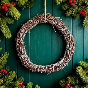 High-quality Eco-Friendly Handcrafted Christmas Branch Wreaths-Modern Round Wall Decorations