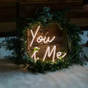 You and Me Wedding Neon Sign Custom Neon Sign Logo LED Neon Sign Business Store Indoor Decorations Advertising Board Bride to Be