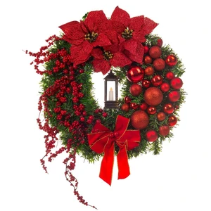Handmade Christmas Wreath Eco-Friendly and Beautiful for Indoor or Outdoor Use in Various Colors Party Supply
