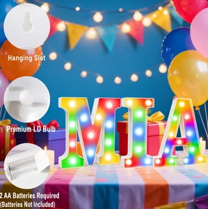 LED Marquee Letter Lights Sign Illuminated Letters For Party Advertising Building Office Decoration Transformer IP65 Waterproof
