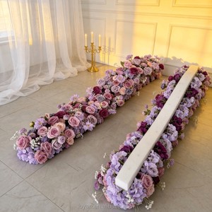 Cross-border New High Quality Purple Silk Flower Ball Row Artificial Table Stage Background Arch Weddings Ceiling Decorations