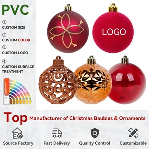 JINTAI OEM ODM Xmas Decoration Ornament Bauble Green Silver Red Blue Gold Shatterproof Plastic Christmas Balls