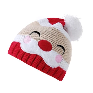 Winter Eco-friendly Plastic Christmas Hats for Children in Green & Red