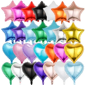 Wholesale 18-Inch Pentagram Star Heart Foil Balloons for Parties