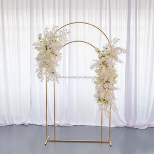 New U Shaped Large Wedding Arch Backdrop Flower Balloon Metal Backdrop Frame Stands for Wedding Party Event Stage Decoration