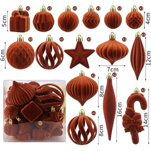 Wholesale 28 PCS Mixed Design Christmas Balls Ornaments Set Plastic Xmas Hanging Decoration for Party