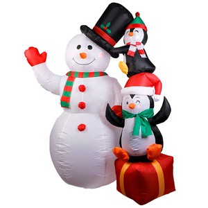 Ourwarm Musical Outdoor Yard Decoration Blow Up Snowman Santa Claus Tree Christmas Inflatable