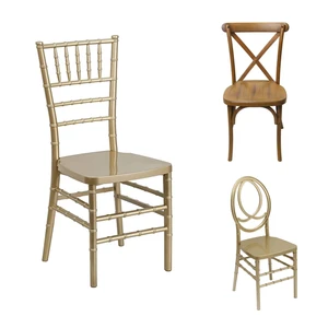 Wholesale Outdoor Banquet Wedding Party Event Golden Plastic Resin Gold Chiavari Chair