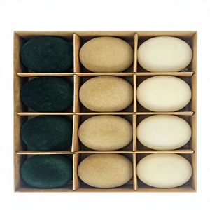 Plastic 6cm 12 Color Matching Handmade Flocking Christmas Ball Box Tree Decoration Pendant