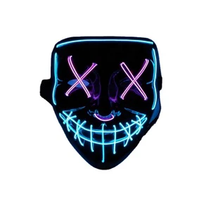 Led Mask Halloween Party Neon Mask