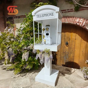 SMS New Arrival Wedding Metal Phone Booth Message Station Audio Video Guestbook Stand For Reception Event Decor