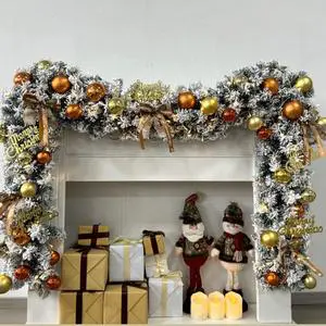 Fashionable Christmas Wreath European Style Flower Window Vine Christmas Garlands Decorations