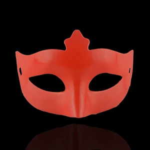 Semi-handmade and Semi-mechanical Plastic Mask Small Beauty Mask with Base Plate Red and Black Crown Mask with Eye Shield