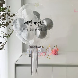 18 Inches Clear Creative Bobo Balloons for Wedding Birthday Party Decorations Super Transparent Mini Balloons with Tassels